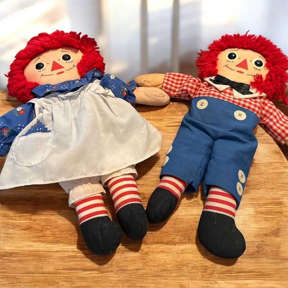 Playskool Vintage 1987 Raggedy Ann & Andy 12” Vintage And 1960 Book J GRUELLE - Picture 2 of 16